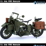 ZYTOYS 1/6 二战美军摩托车模型哈雷可配兵人复联美国队长 现货
