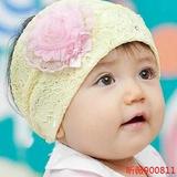 婴儿帽子夏季1-3-6-12月女宝宝帽子公主假发发带新生儿帽空顶凉帽