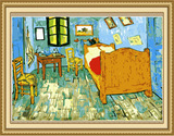 DIY数字油画手绘酒店客厅卧室装饰画世界名画/热销梵高-故居40*50