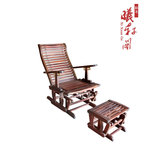 红木家具/老挝大红酸枝家具/仿古家具红酸枝摇椅/躺椅/红木摇椅