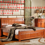单人床1.2米实木床1.8 实木床双人床1.8米橡木床1.5米高箱储物床