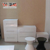 VVG家具 白色亮光钢琴烤漆时尚六斗柜高档二斗柜组合三斗柜 VM91