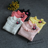【天天特价】女童毛衣套头全棉线针织打底衫儿童婴儿宝宝白色线衫