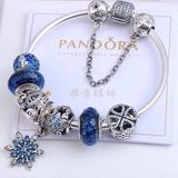 明星同款Pandora潘多拉925纯银蛇骨成品手链串饰 配专柜包装包邮