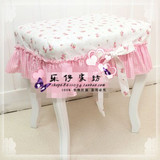 韩式床品浪漫玫瑰粉配套钢琴凳套 化妆凳防尘罩新款特价热卖