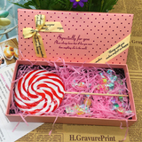 超大彩虹糖10厘米创意棒棒糖千纸鹤糖果礼盒送闺蜜女友礼物包邮