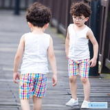 男童套装夏 背心1-3-5周岁宝宝无袖上衣小孩纯棉两件套B类童装潮