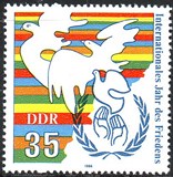 3036德国-东德邮票-1986年国际和平年1全