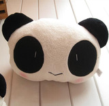 可爱熊猫护颈枕 车用头枕 卡通毛绒熊猫情侣汽车靠枕座椅头枕对装