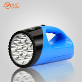 雅格LED可充电式手电筒家用手提多功能强光探照灯户外露营应急灯