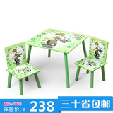 迪士尼儿童桌椅套装宝宝餐椅幼儿园书桌套装课桌椅木制学习组合