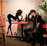 一代精雕餐厅酒吧性感女郎 KTV台球厅咖啡厅装饰墙贴个性人物特价