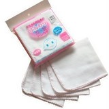 西松屋纱布口水巾婴儿手帕 口水巾 纯色小方巾手绢10条装柔软舒适