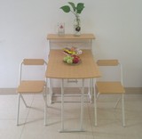 长方形折叠餐桌椅欧式小户型情侣餐桌椅组合可折叠1桌2椅