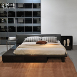 实木橡木床简约北欧双人床软靠背床现代日式榻榻米床婚床大床定制