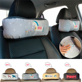 韩国汽车头枕纯棉护颈枕车用枕头卡通靠枕四季透气车轿车用品包邮
