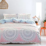 民族风粉色波西米亚韩国公主个性纯棉床上用品四件套被套床单床品