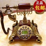 高贵实木仿古电话机欧式电话机复古电话家用时尚创意固定座机包邮