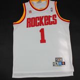 NBA群英会火箭队1号麦迪麦蒂球迷版复古白色特价球衣篮球服热销