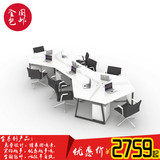 上海新款简约现代办公家具368人位办公桌职员办公桌员工桌组合