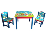 木质儿童桌椅套装学习桌实木书桌小孩写字桌幼儿园手工桌卡通桌椅