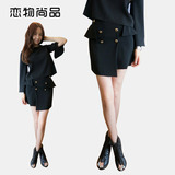 套装女装2016新款韩版OL气质款双排扣高腰西装短裙套装包臀半身裙