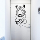 可移除墙贴个性老虎3D立体动物墙贴纸客厅沙发背景墙现代装饰贴画
