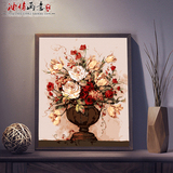 数字油画包邮diy手绘客厅风景花卉情侣人动物动漫定制大幅装饰画