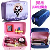 韩国手提旅行大容量化妆包 便携可爱带镜大号收纳盒 跟妆师化妆箱