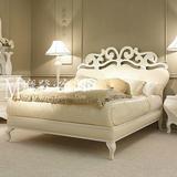 美式法式雕刻实木床1.51.8米双人床个性时尚软包床雕花婚床公主床