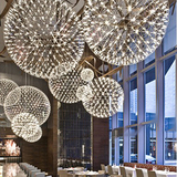 现代简约创意LED灯圆球灯具咖啡厅吧台吊灯酒店客餐厅工程吊灯