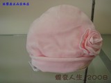 丽婴房专柜正品 13秋冬新款 超可爱女童粉色天鹅绒宝宝帽套头帽