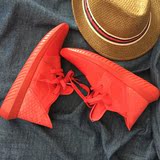 宋佳同款红色小椰子网面透气跑步鞋显腿长套脚系带休闲时尚运动鞋