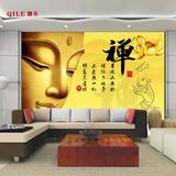 3d立体大型壁画金色释迦牟尼如来佛祖像禅客厅佛堂瑜伽馆墙纸壁纸
