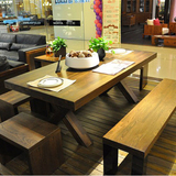 纯实木高档餐桌咖啡厅桌椅组合办公桌会议桌椅宜家实木家具定做
