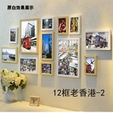 老香港彩色黑白无框画照片墙香港街景现代装饰画餐厅办公室挂画