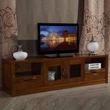 纯实木电视柜1.8米榆木地柜影视柜客厅中式现代家具原木高档环保