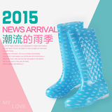 韩版修身雨靴女士高筒雨鞋防滑水鞋韩国长筒雨鞋女式雨靴水靴加棉