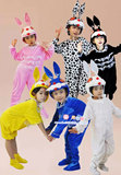 六一儿童小兔子动物表演服男女童可爱小白兔爱吃萝卜演出服装粉兔