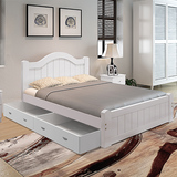 特价包邮实木床新款白色1.8m环保双人时尚成人床1.5米单人儿童床
