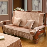 订做红木沙发坐垫带靠背实木加厚海绵可拆洗纯色连体厚沙发垫四季