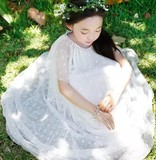 2016夏季韩国童装中大童长裙连衣裙女童蕾丝公主裙儿童沙滩裙纱裙