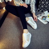 2016春季韩版小白鞋女士真皮运动鞋休闲情侣学生平底板鞋