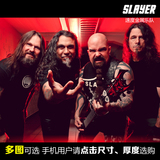 现代装饰画欧美摇滚乐队Slayer速度金属乐队酒吧挂画实木框海报