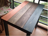 SM新品现代简约地中海可折叠伸缩餐桌椅组合实木英伦小户型饭桌
