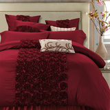 IU新婚庆四件套大红色结婚床上用品欧式六件套多件套高档床品