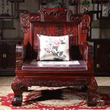 中式仿古阔叶黄檀原木客厅组合红木家具印尼黑酸枝木雕刻花鸟沙发