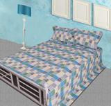 纯棉学生床单单件条纹格子单人床单宿舍简约1.2m上下铺被单1.5米