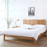 现代简约实木床 北欧宜家橡木实木床 日式1.5/1.8米卧室婚床定制