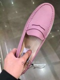 英国代购 tods 牛皮豆豆鞋女鞋粉紫色 断码特价36.5/ 37码 现货